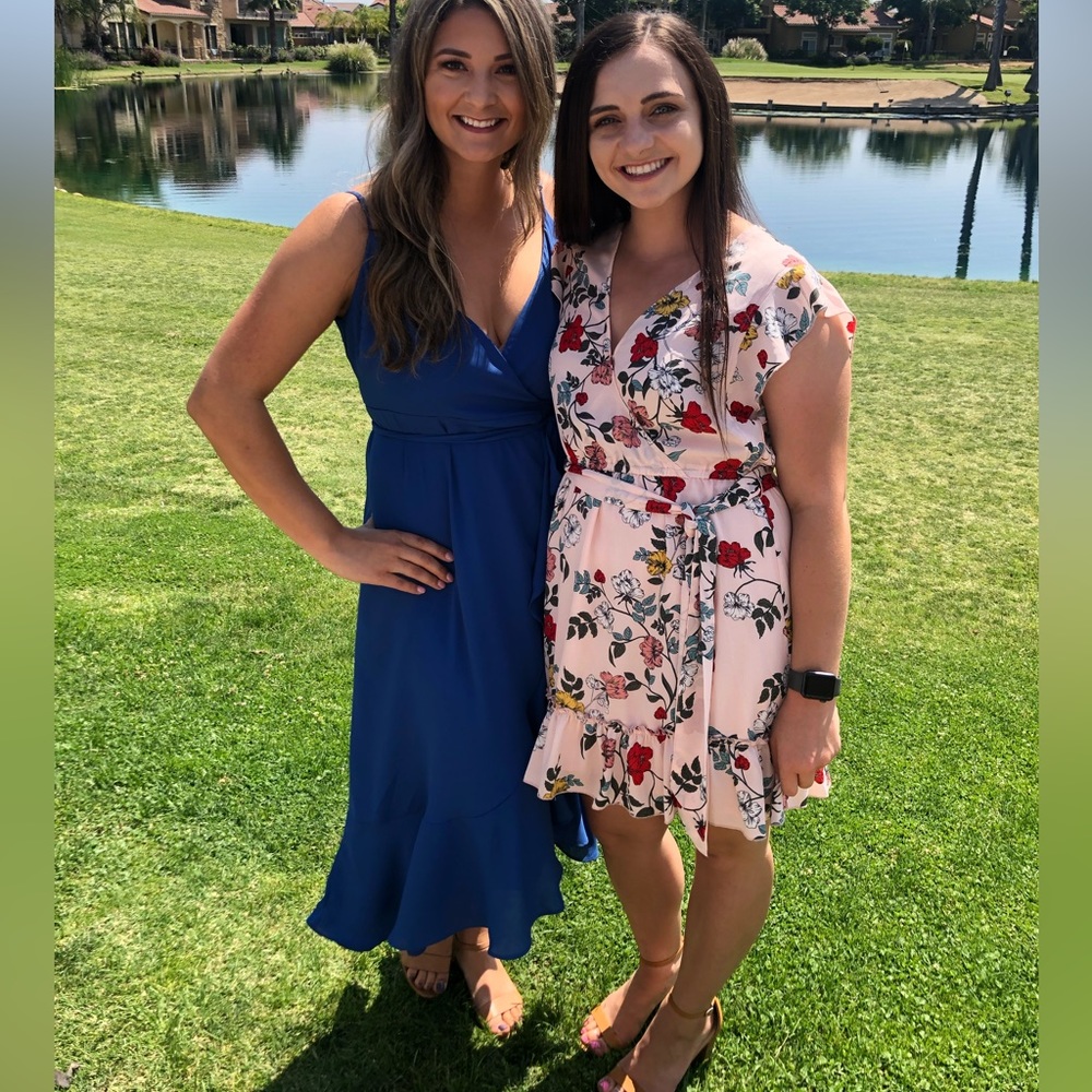 Blue Lulus Wrap Dress